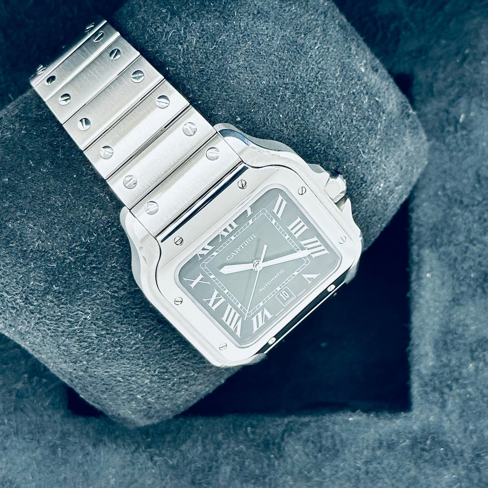 Cartier Santos De Cartier / WSSA0062 / grün / Stahl / Full Set / 2024