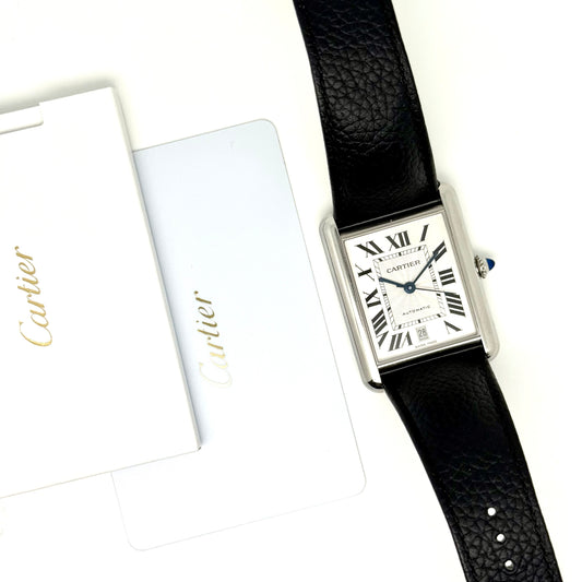 Cartier Tank Must XL / WSTA0040 / silber / Edelstahl - Leder / Full Set / 2023