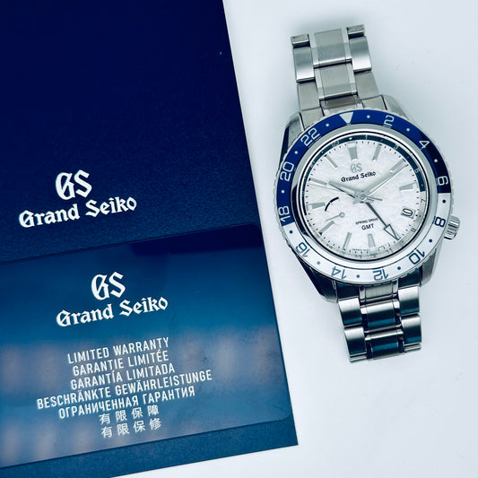 Grand Seiko Spring Drive GMT / SBGE275 / weiß / Edelstahl / Full Set / 2022