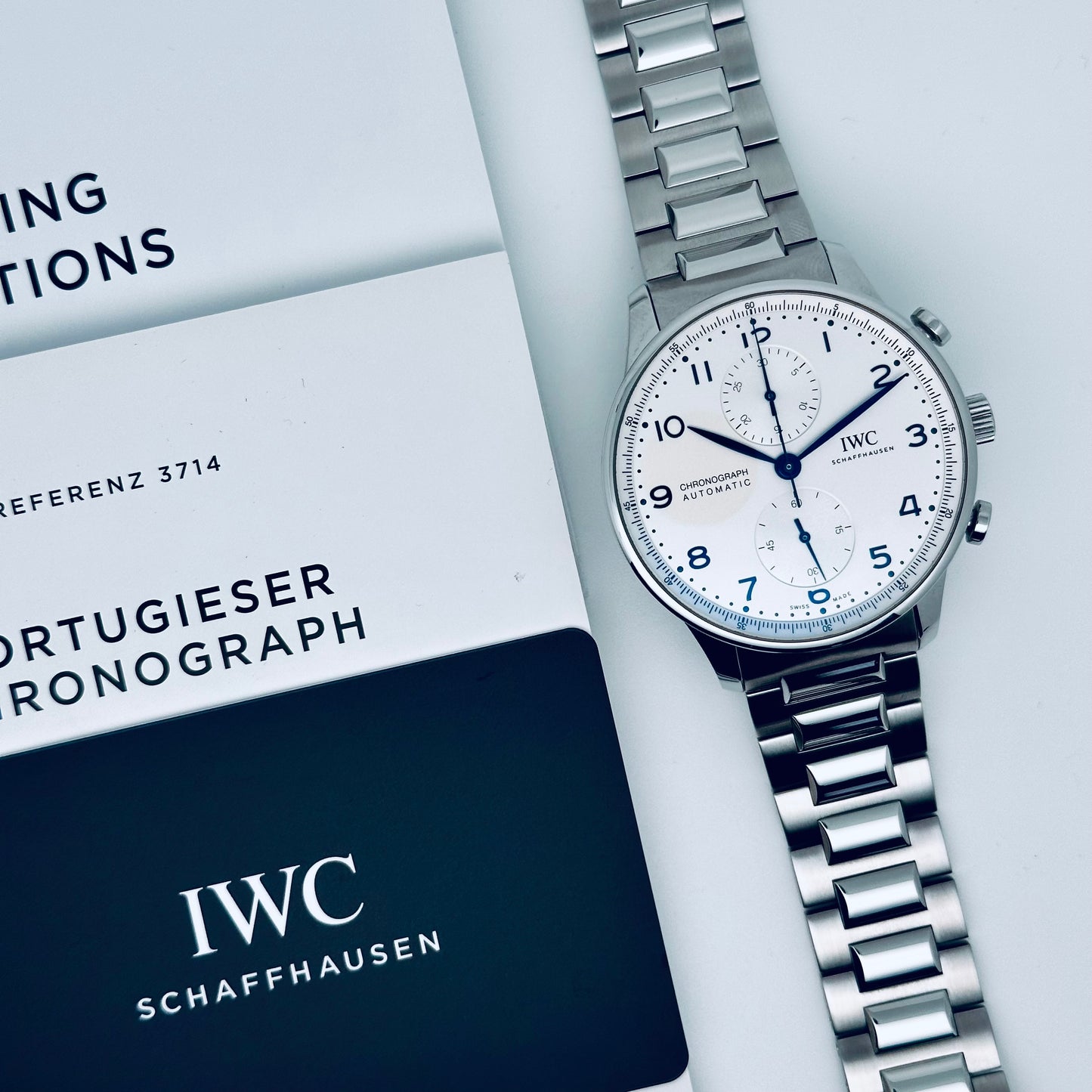 IWC Portugieser Chronograph / IW371617 / silber / Edelstahl / Full Set / 2023