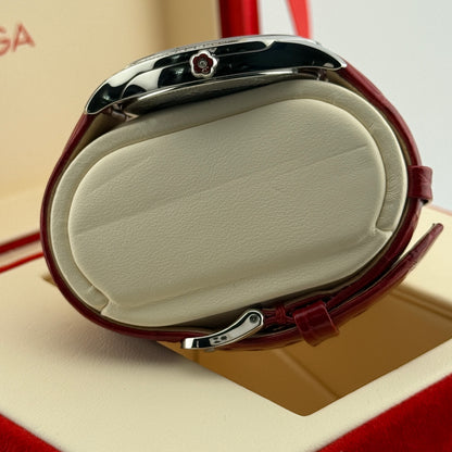 Omega De Ville Trésor / 428.18.36.60.04.002 / weiß / Edelstahl - Diamanten - Leder / Full Set / 2024