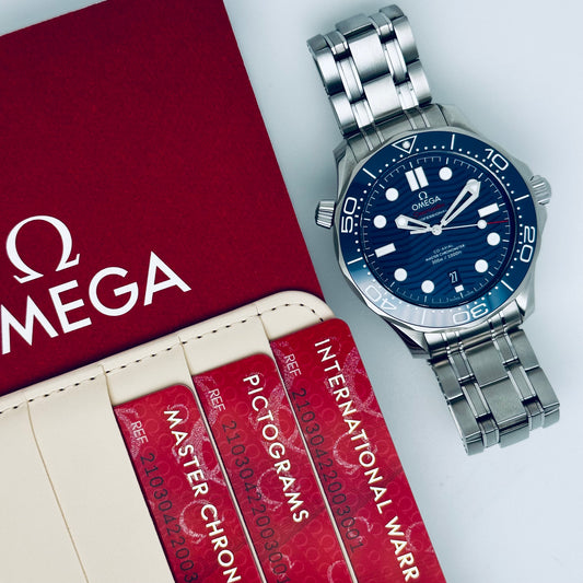 Omega Seamaster Diver 300M / 210.30.42.20.03.001 / blau / Edelstahl / Full Set