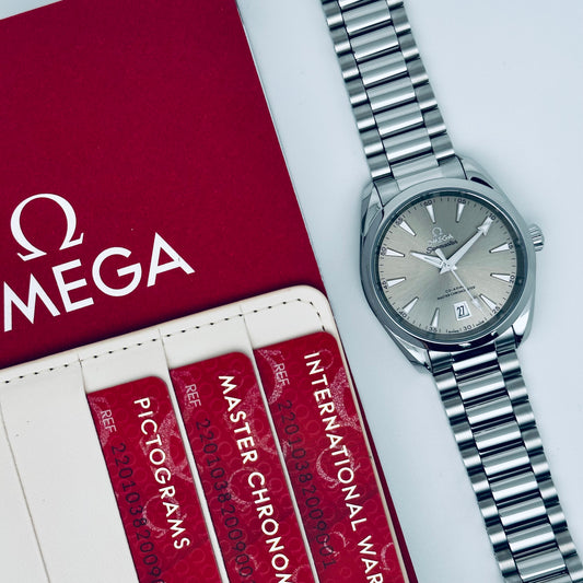 Omega Seamaster Aqua Terra Shades / 220.10.38.20.09.001 / silber / Stahl / Full Set / 2023