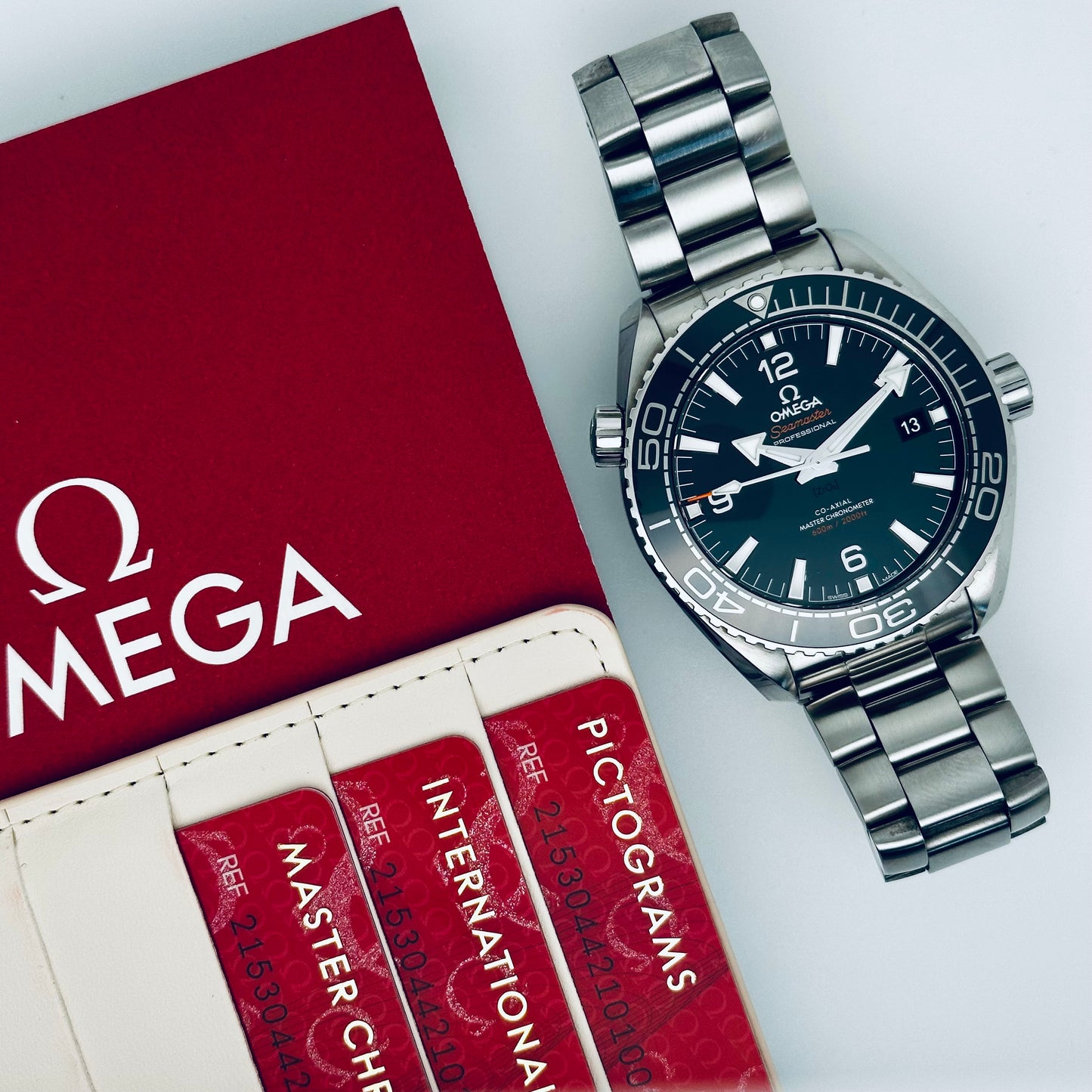 Omega Seamaster Planet Ocean 600M / 215.30.44.21.01.001 / schwarz / Edelstahl / Full Set