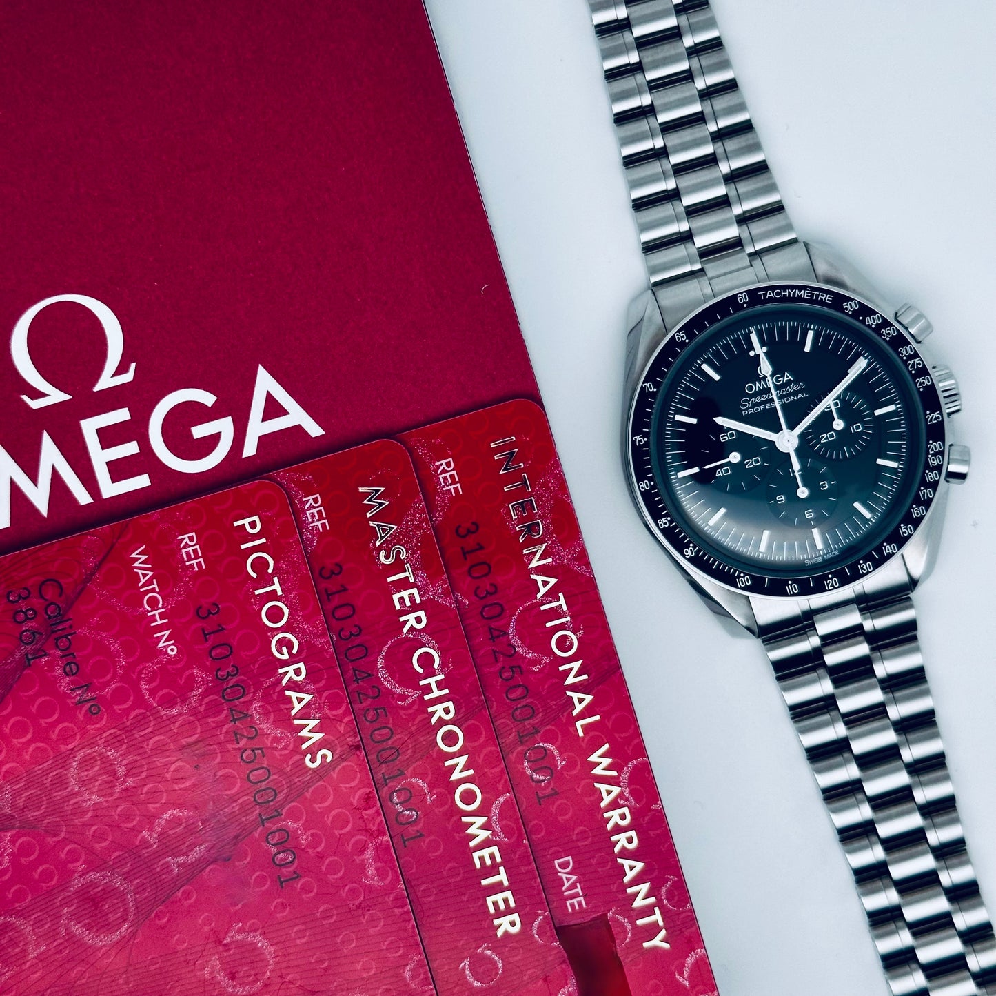 Omega Speedmaster Professional Moonwatch / 310.30.42.50.01.001 / schwarz / Edelstahl / Full Set