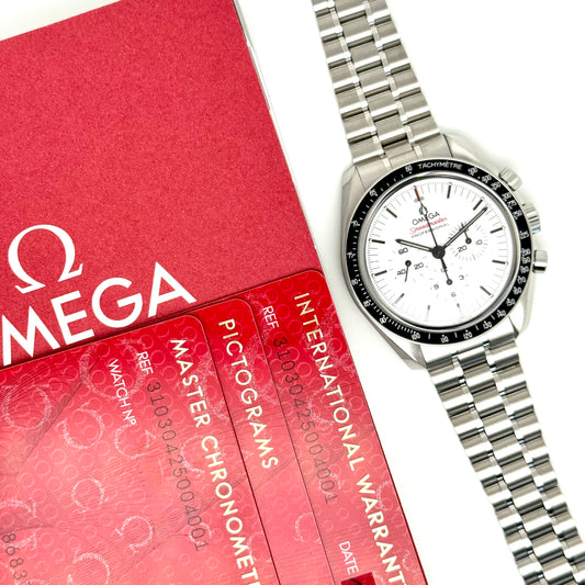 Omega Speedmaster Professional Moonwatch / 310.30.42.50.04.001 / weiß / Edelstahl / Full Set / 2025