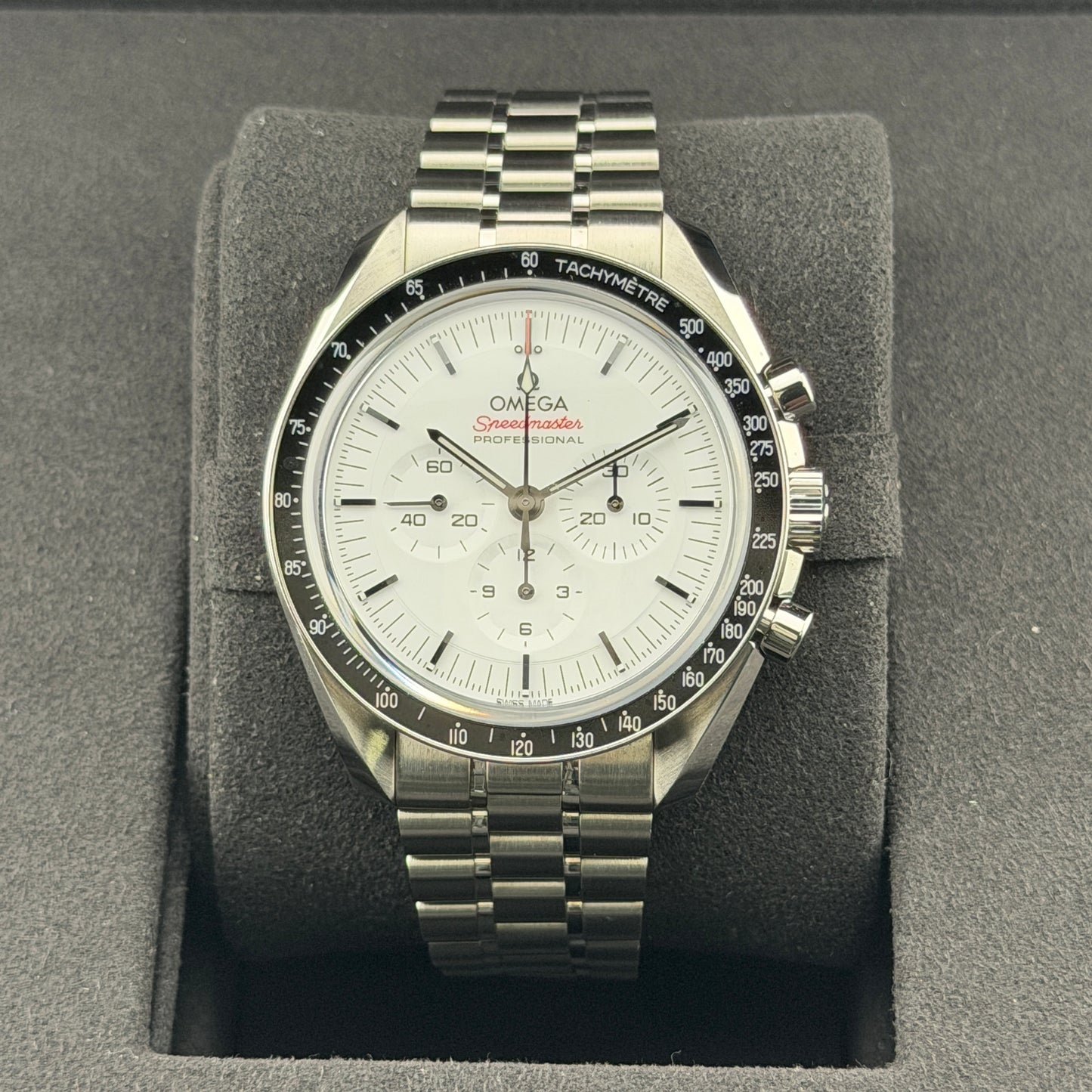 Omega Speedmaster Professional Moonwatch / 310.30.42.50.04.001 / weiß / Edelstahl / Full Set / 2025