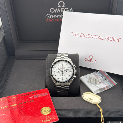 Omega Speedmaster Professional Moonwatch / 310.30.42.50.04.001 / weiß / Edelstahl / Full Set / 2025