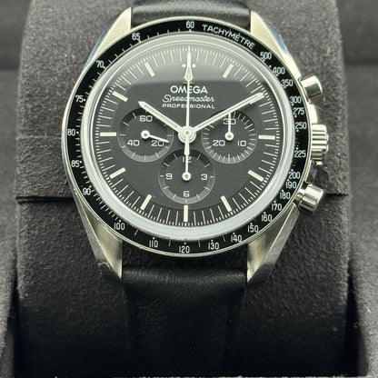 Omega Speedmaster Professional Moonwatch / 310.32.42.50.01.002 / schwarz / Stahl - Leder / Full Set / 2021