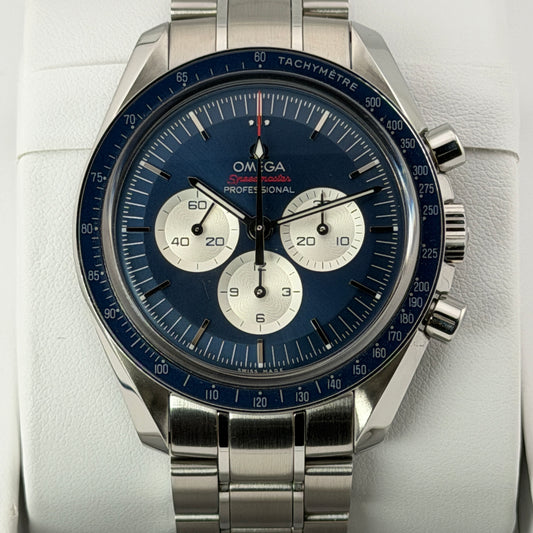 Omega Speedmaster "2020 Tokyo" / 522.30.42.30.03.001 / blau / Edelstahl / Full Set / 2020