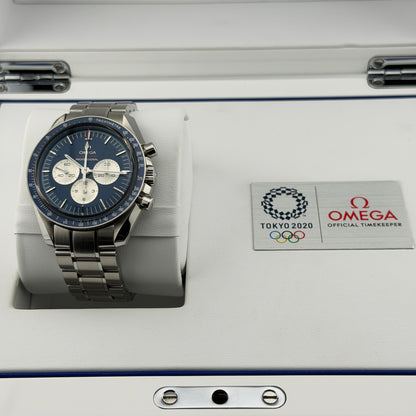Omega Speedmaster "2020 Tokyo" / 522.30.42.30.03.001 / blau / Edelstahl / Full Set / 2020