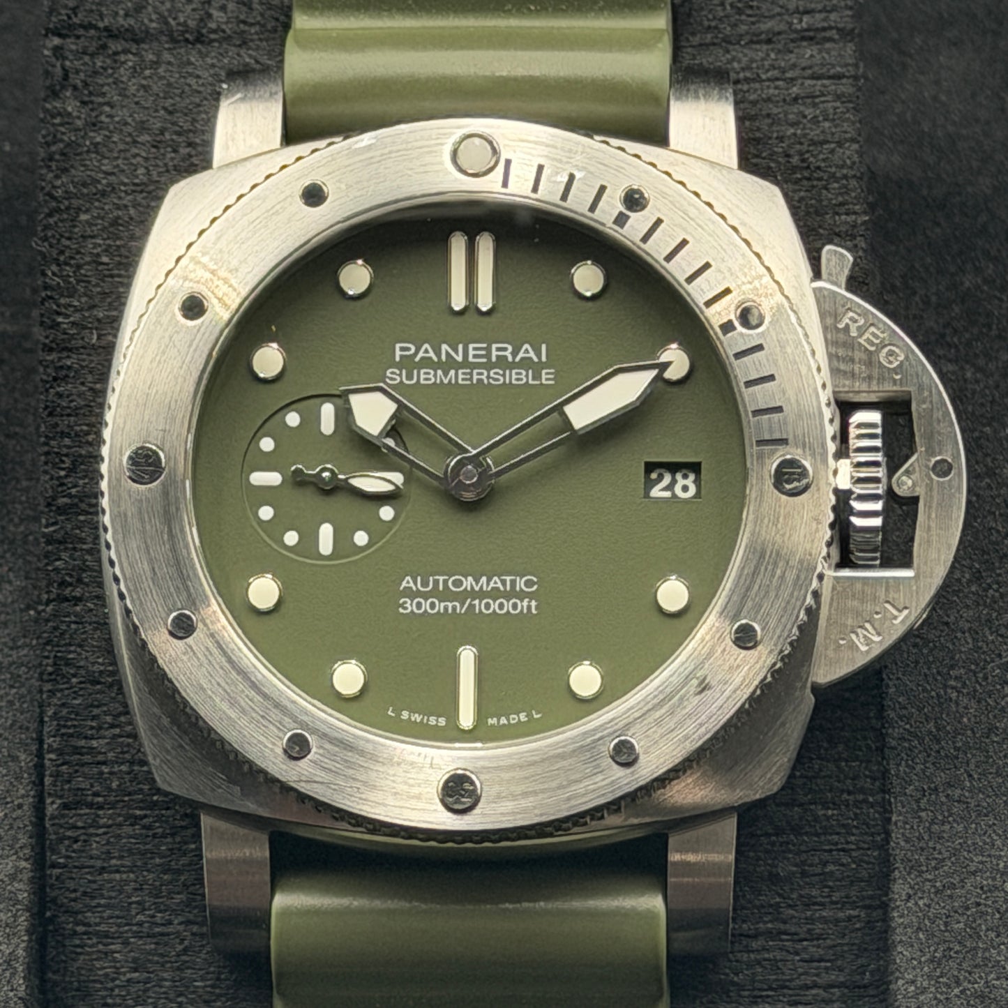Panerai Submersible Verde Militare Limited / PAM01055 / Grün / Edelstahl / Full Set / 2019