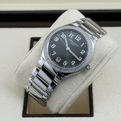 Patek Philippe Twenty-4 / 7300/1200A-011 / grün - Diamanten / Edelstahl / Full Set / 2024