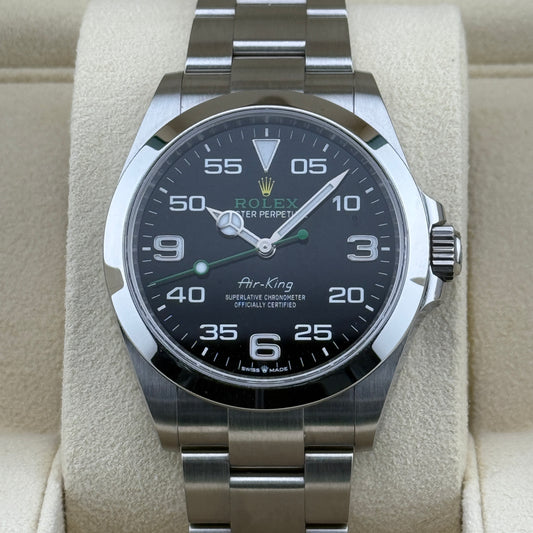 Rolex Air King / 126900 / schwarz / Oyster / Full Set / 2022