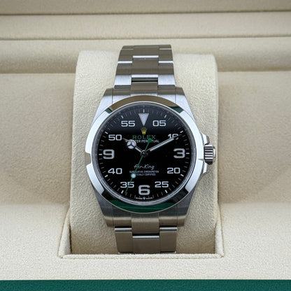 Rolex Air King / 126900 / schwarz / Oyster / Full Set / 2022