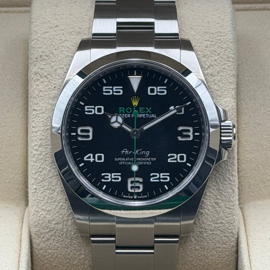 Rolex Air King / 126900 / schwarz / Oyster / Full Set / 2024