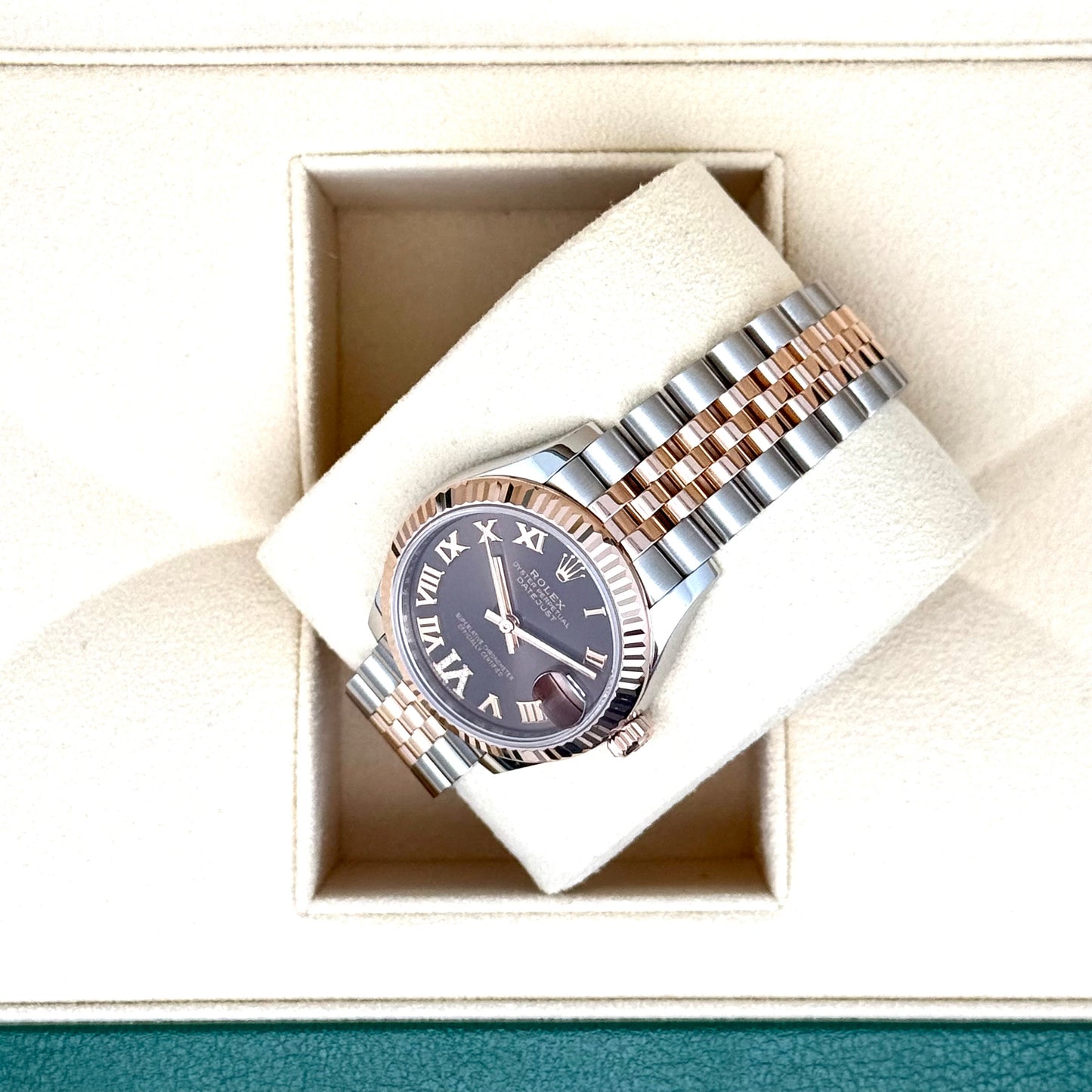 Rolex Datejust 31 / 278271 / chocolate - römisch - Diamanten / Jubilee / Full Set / 2021