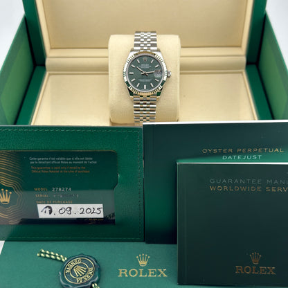 Rolex Datejust 31 / 278274 / Mintgrün / Jubilee / Full Set / 2025
