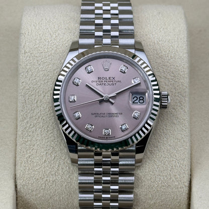 Rolex Datejust 31 / 278274 / Rosa - Diamanten / Jubilee / Full Set / 2025