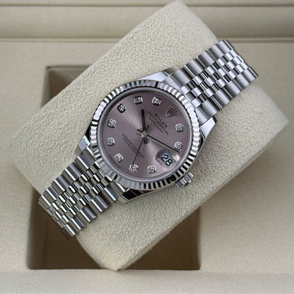 Rolex Datejust 31 / 278274 / Rosa - Diamanten / Jubilee / Full Set / 2025