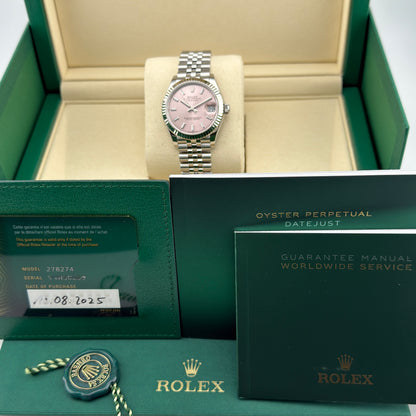 Rolex Datejust 31 / 278274 / rosa / Jubilee / Full Set / 2025