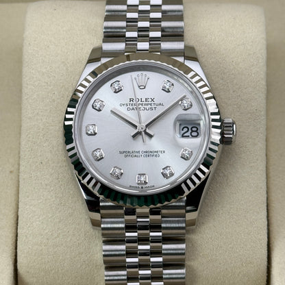 Rolex Datejust 31 / 278274 / Silber - Diamanten / Jubilee / Full Set / 2025