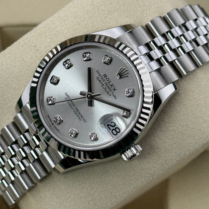 Rolex Datejust 31 / 278274 / Silber - Diamanten / Jubilee / Full Set / 2025