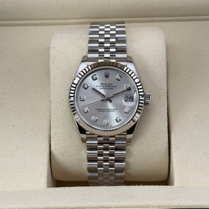 Rolex Datejust 31 / 278274 / Silber - Diamanten / Jubilee / Full Set / 2025