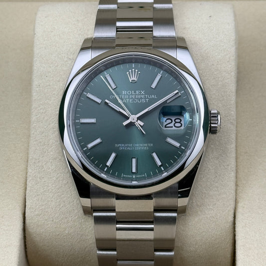 Rolex Datejust 36 / 126200 / grün / Oyster / Full Set /2025