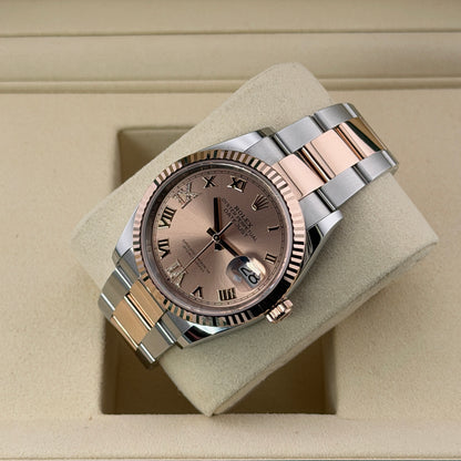 Rolex Datejust 36 / 126231 / rosa - Diamanten / Oyster / Full Set / 2025