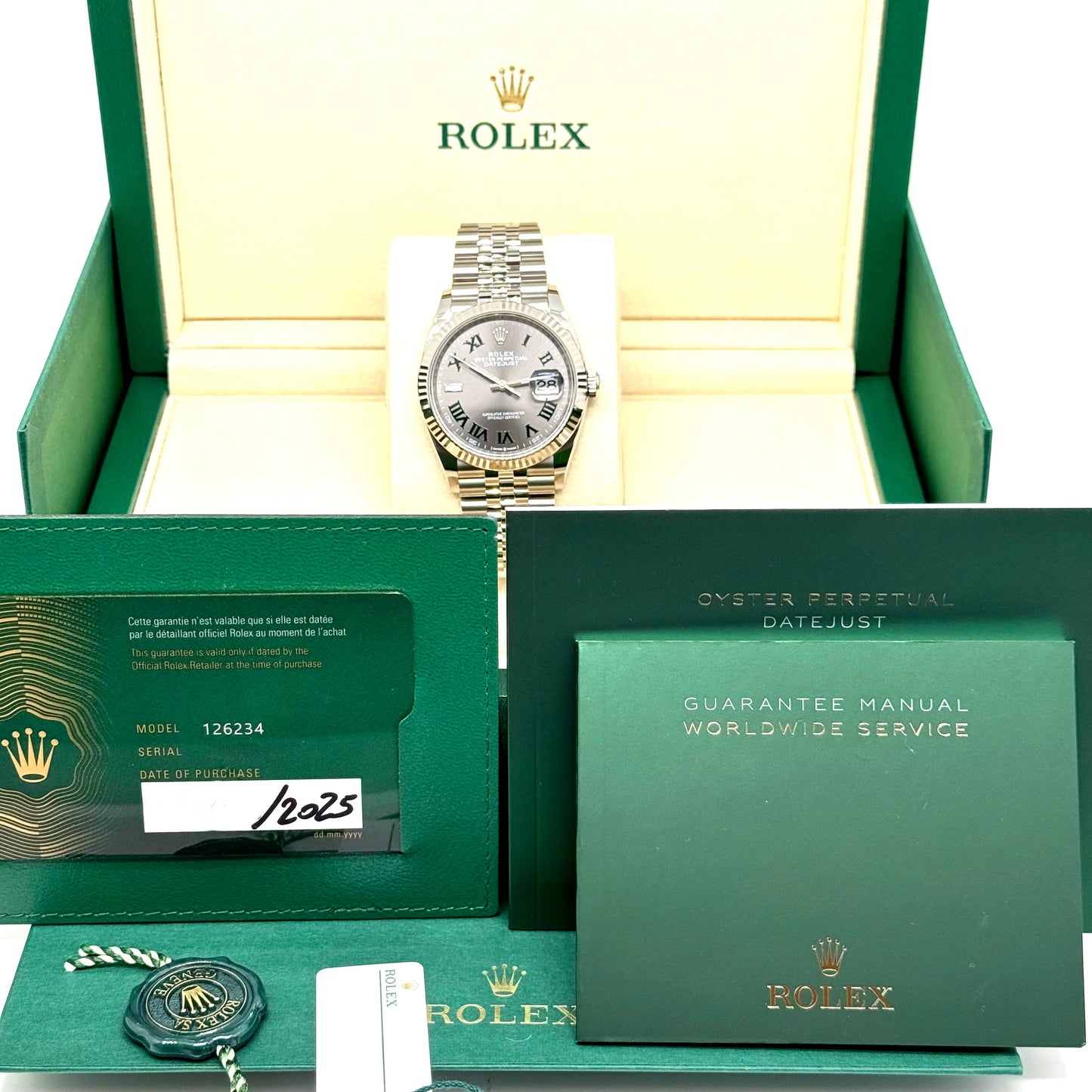 Rolex Datejust 36 / 126234 / Wimbledon / Jubilee / Full Set / 2025
