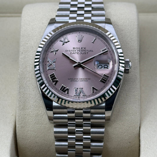 Rolex Datejust 36 / 126234 / rosa - Diamanten 6/9 / Jubilee / Full Set 2025