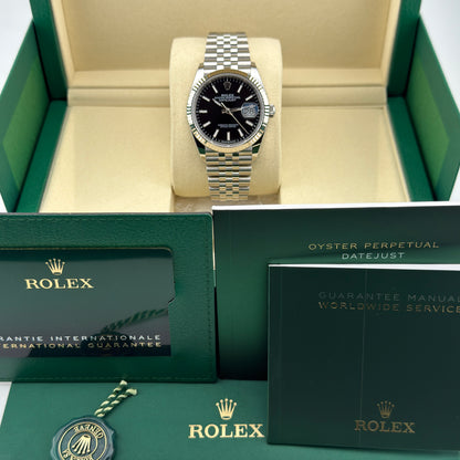 Rolex Datejust 36 / 126234 / schwarz / Jubilee / Full Set / 2025