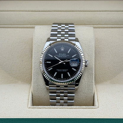 Rolex Datejust 36 / 126234 / schwarz / Jubilee / Full Set / 2021