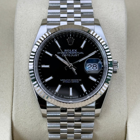 Rolex Datejust 36 / 126234 / schwarz / Jubilee / Full Set / 2025