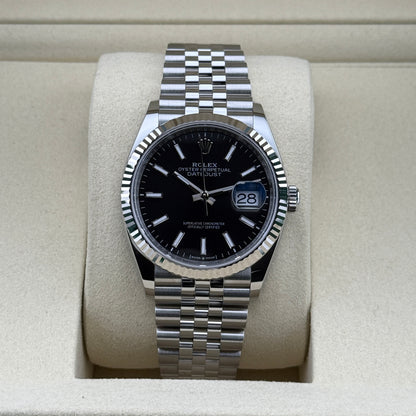 Rolex Datejust 36 / 126234 / schwarz / Jubilee / Full Set / 2025