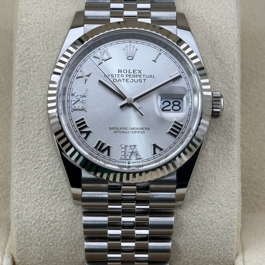 Rolex Datejust 36 / 126234 / silber - Diamanten 6/9 / Jubilee / Full Set / 2025