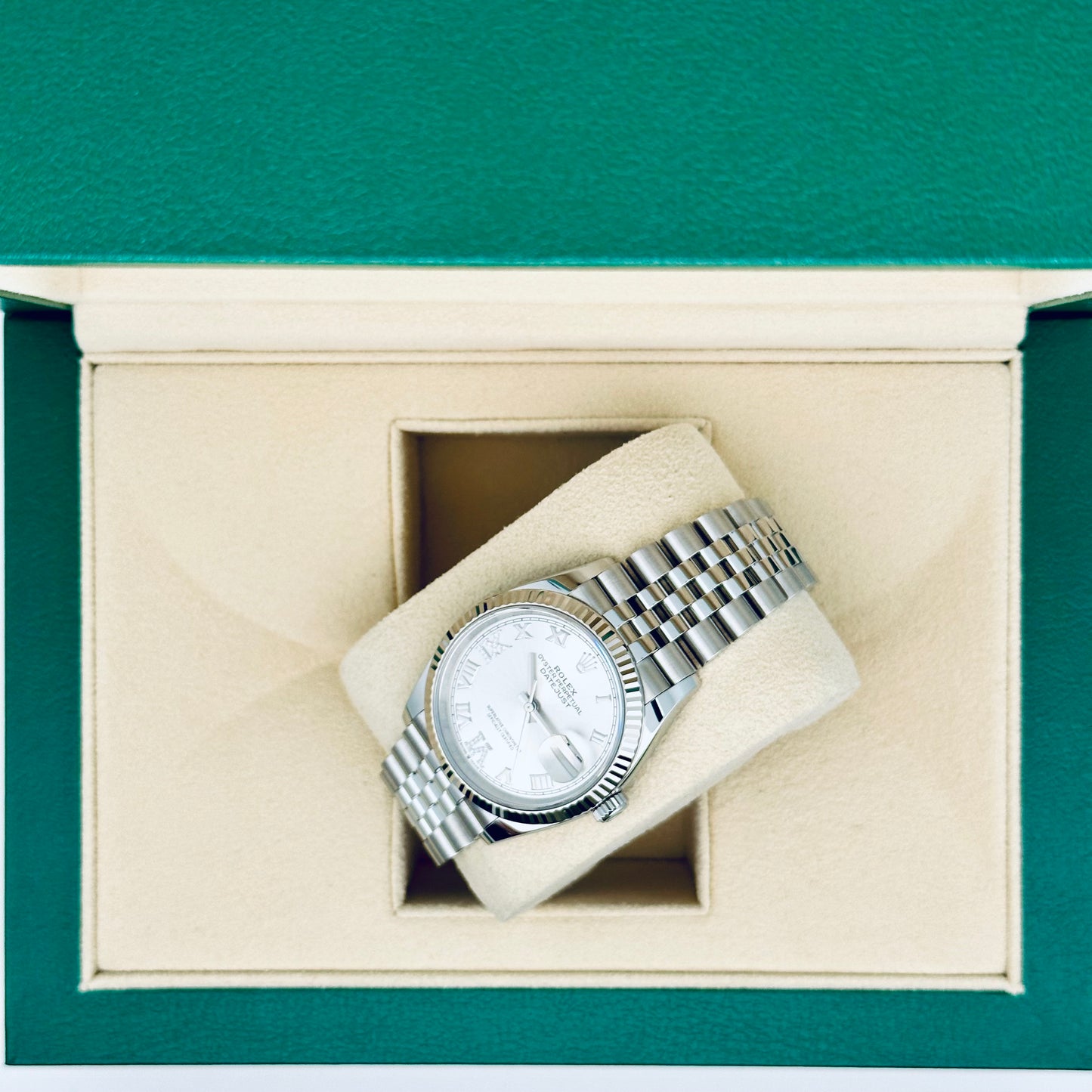 Rolex Datejust 36 / 126234 / silber / Diamanten 6/9 / Jubilee / 2023 / Full Set