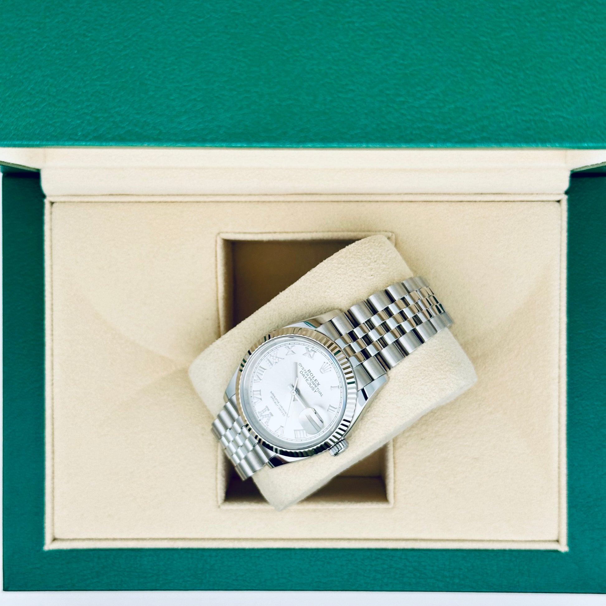 Rolex Datejust 36 / 126234 / silber / Diamanten 6/9 / Jubilee / 2023 / Full Set