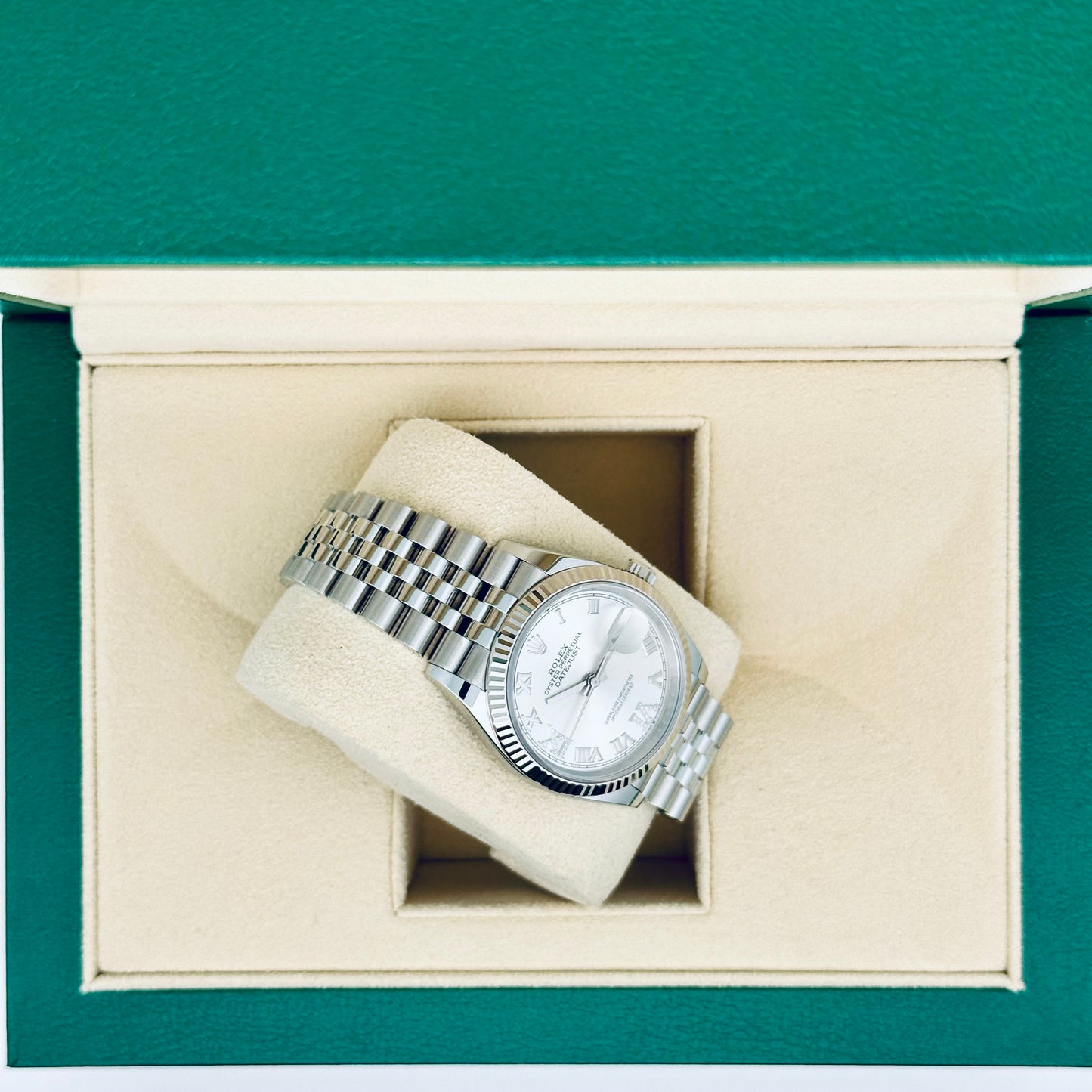 Rolex Datejust 36 / 126234 / silber / Diamanten 6/9 / Jubilee / 2023 / Full Set