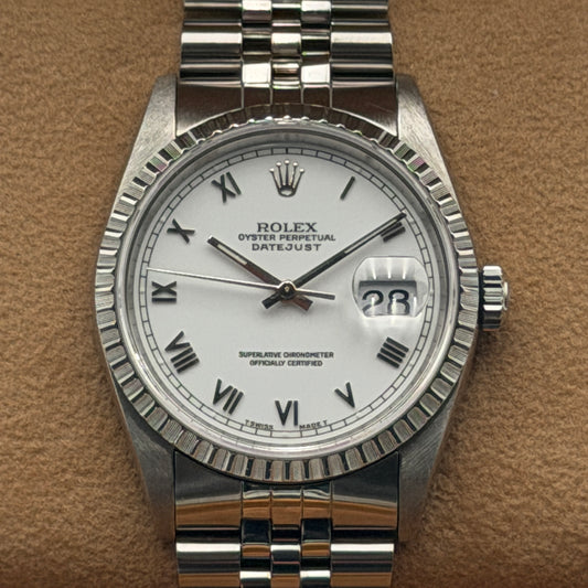 Rolex Datejust 36 / 16220 / Weiß / Jubilee / Full Set / 1992
