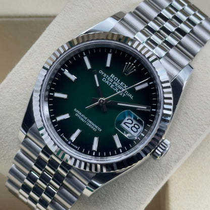 Rolex Datejust 36 / 126234 / Grün-Ombré / Jubilee / Full Set / 2026