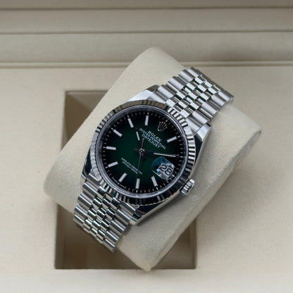 Rolex Datejust 36 / 126234 / Grün-Ombré / Jubilee / Full Set / 2026