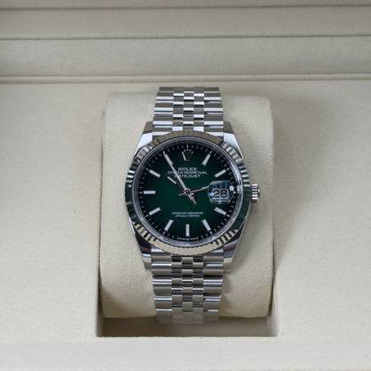 Rolex Datejust 36 / 126234 / Grün-Ombré / Jubilee / Full Set / 2026