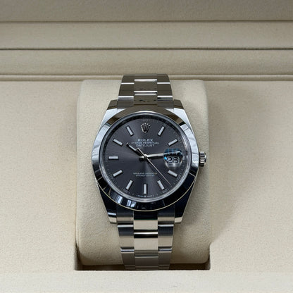 Rolex Datejust 41 / 126300 / rhodium / Oyster / Full Set / 2025