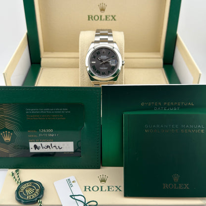 Rolex Datejust 41 / 126300 / Wimbledon / Oyster / Full Set / 2022
