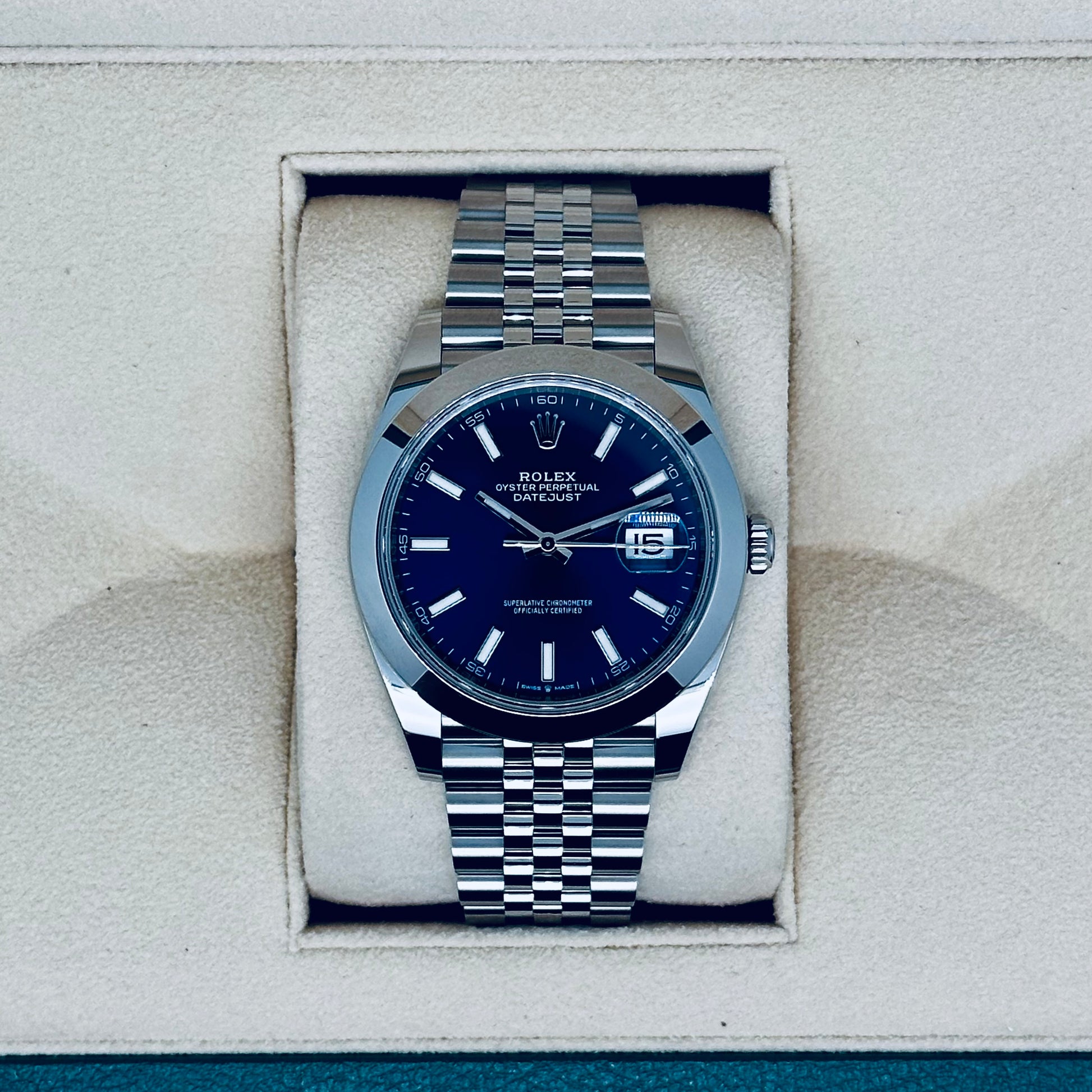 Rolex Datejust 41 / 126300 / blau / Jubilee / Full Set