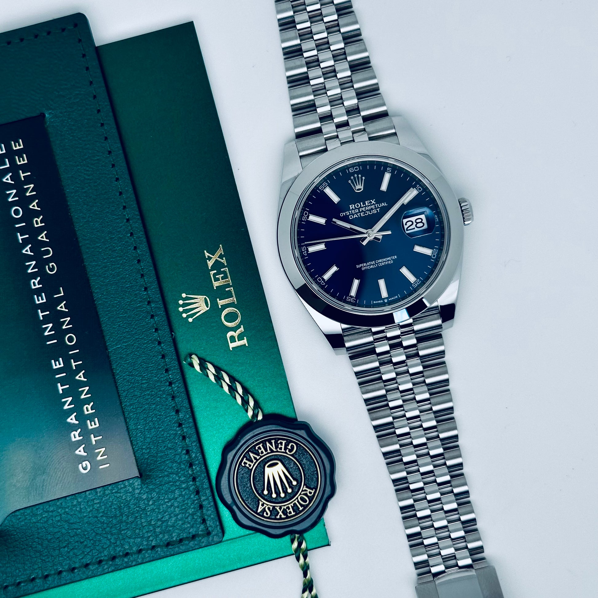 Rolex Datejust 41 / 126300 / blau / Jubilee / Full Set / 2022