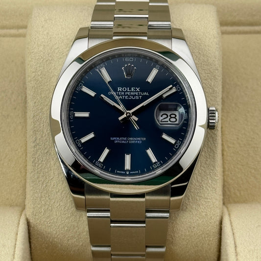 Rolex Datejust 41 / 126300 / blau / Oyster / Full Set / 2021