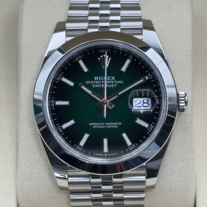Rolex Datejust 41 / 126300 / Grün-Ombré / Jubilee / Full Set / 2026